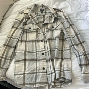 H&M Oversized Neutral Flannel